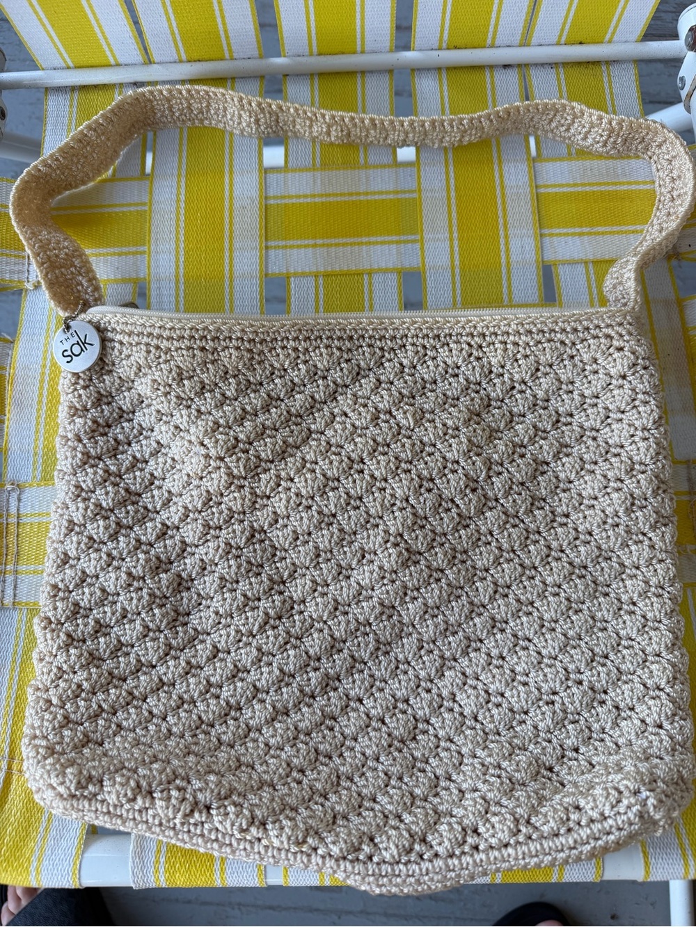 The Sak Hand Made in Indonesia Crochet Hobo Bag